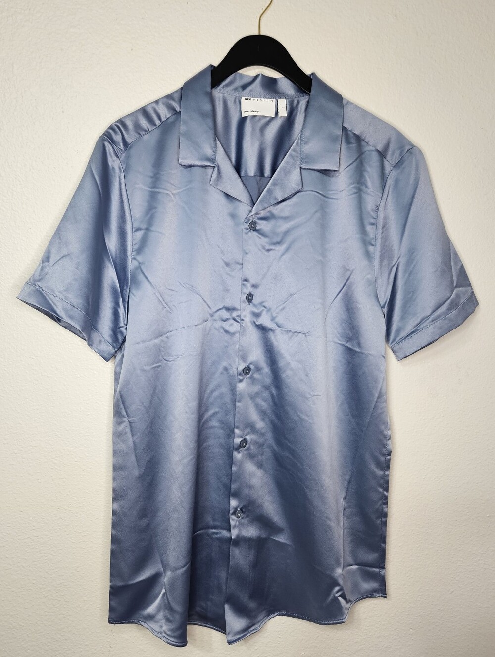 ASOS DESIGN Skinny Satin Shirt